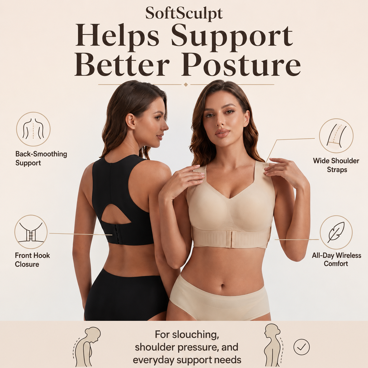 SoftSculpt Comfort Lift Wireless Posture Bra
